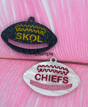 Load image into Gallery viewer, Customizable Football Macrame Dangle