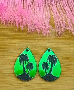 Blue/Green Iridescent Palm Trees