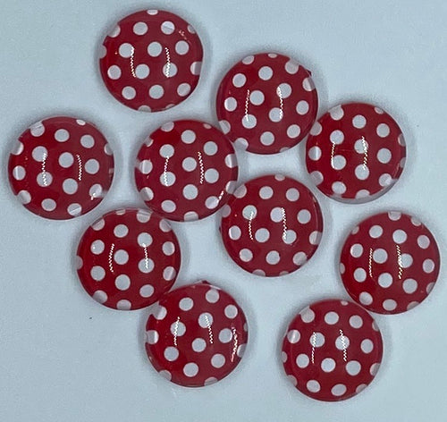 Red with White Polka Dot