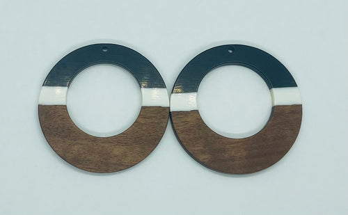 Hollow Circle Black with White Stripe
