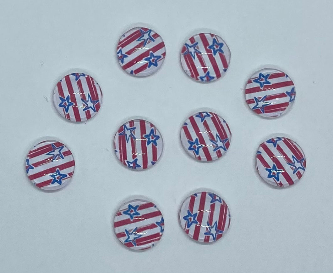 Stars and Stripes (12 mm Round or 13x18 Drop)