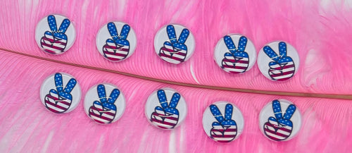 Flag Peace Fingers