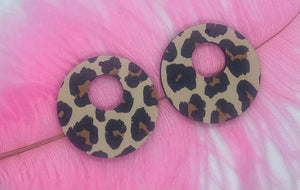 Leopard Print Circle with Hole