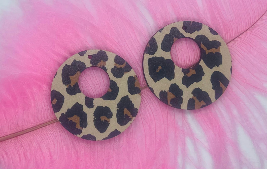 Leopard Print Circle with Hole