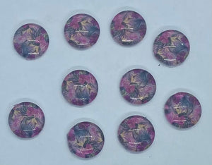 Pink Tropical Floral (12 mm round or 13x18 Drop)