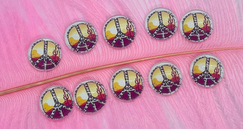 Desert Scene Leopard Peace Sign