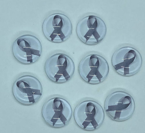 Grey Ribbon Cabochon