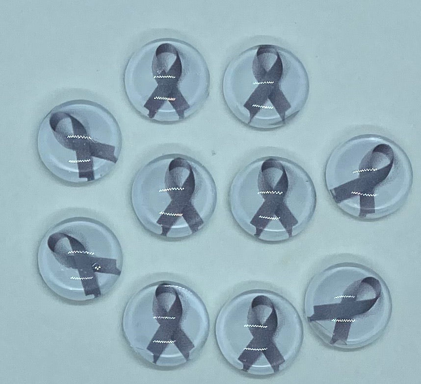 Grey Ribbon Cabochon