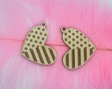 Load image into Gallery viewer, Heart Flag Wood Blank