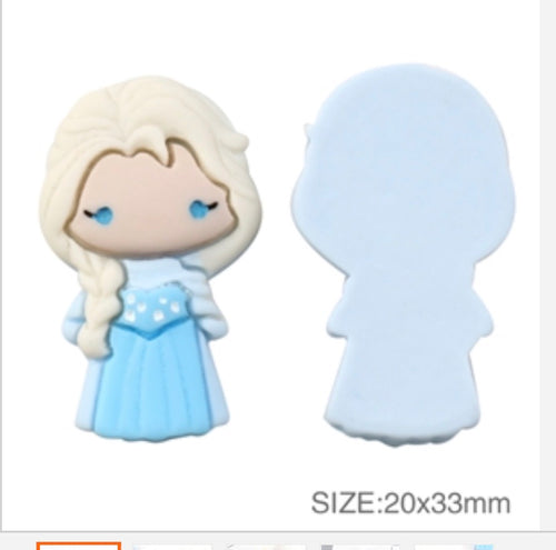 Blonde Girl Blue Dress 3D Resin