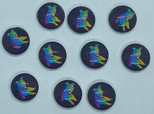 Rainbow Pitbull Cabochon