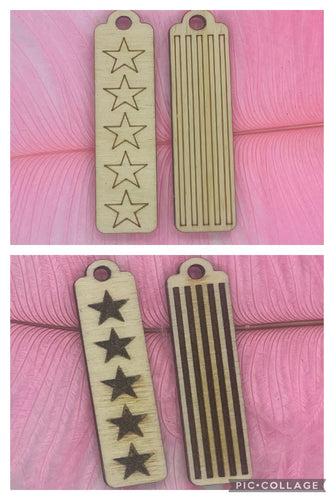 Wood Stars and Stripes Blanks