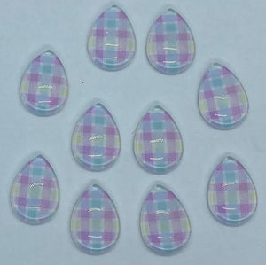 Pastel Plaid (12 mm round or 13x18 Drop)