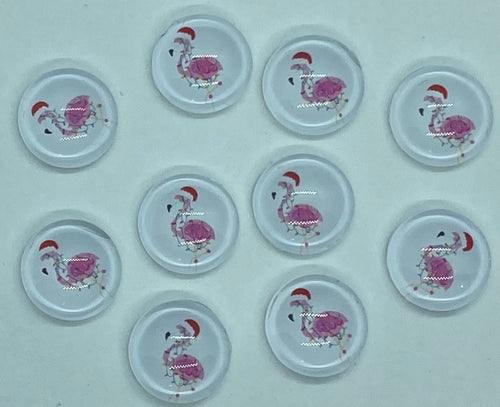Christmas Flamingo Cabochon