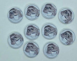 Sloth Drinking Coffee Cabochon