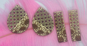 Rattan And Sunflower Wood Blank