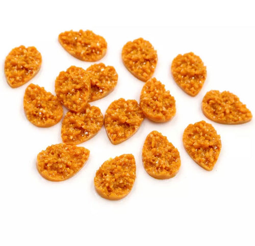 Burnt Orange Drop Style Druzy 13x18 mm
