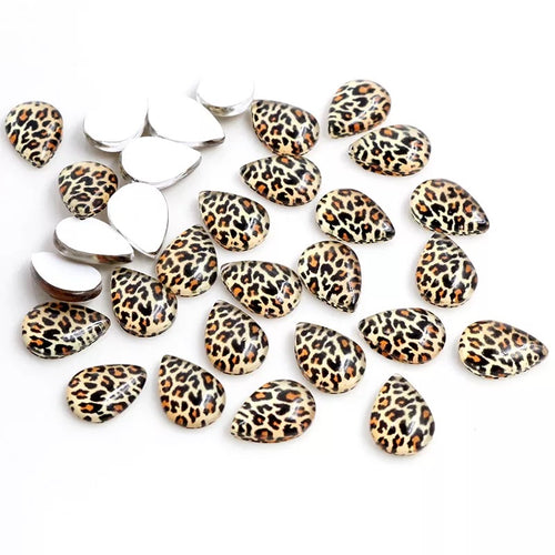 Drop Style Leopard Print 13x18mm