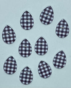 Black and White Buffalo 12 mm or 13x18 drop Plaid