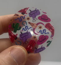 Load image into Gallery viewer, Western Print Clear Acrylic Circle