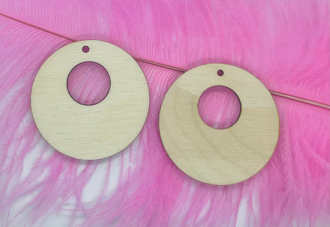 Circle with Hole WOOD Blank