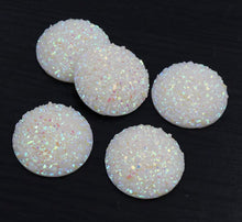 Load image into Gallery viewer, 25 mm Glittered Textured Druzy