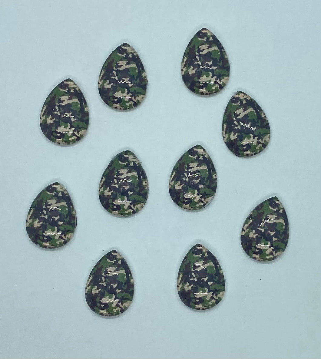 Camo Cabochon (12 m Round or 13x18 Drop)