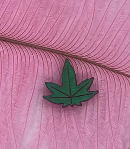 Marijuana Leaf Stud Blank 10 pcs
