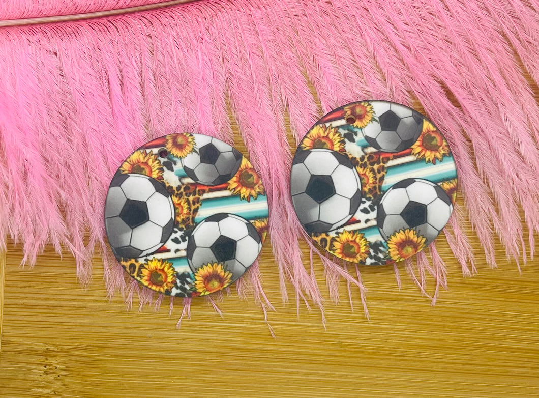 Soccer, sunflowers and Serape Acrylic