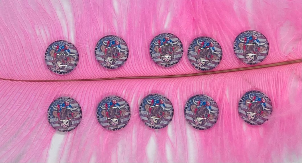 Patriotic Highland Cow