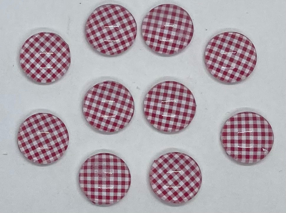 Red Gingham Cabochon