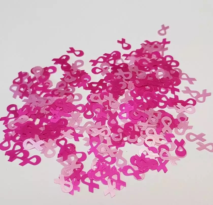 Breast Cancer Ribbon Confetti