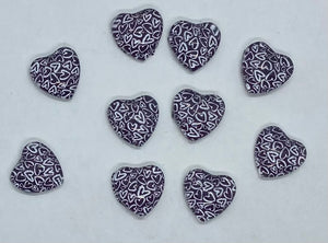 White Hearts (12 mm round or 12 mm heart)