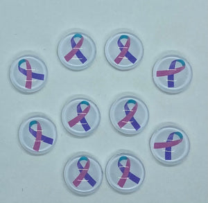 Thyroid Cancer Ribbon Cabochon