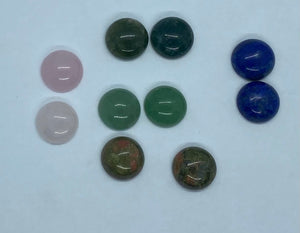 12 mm Round Semi Precious Mixed 10 Pc Lot