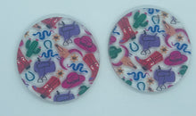 Load image into Gallery viewer, Western Print Clear Acrylic Circle
