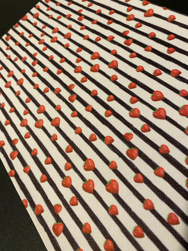Strawberry with Black Lines