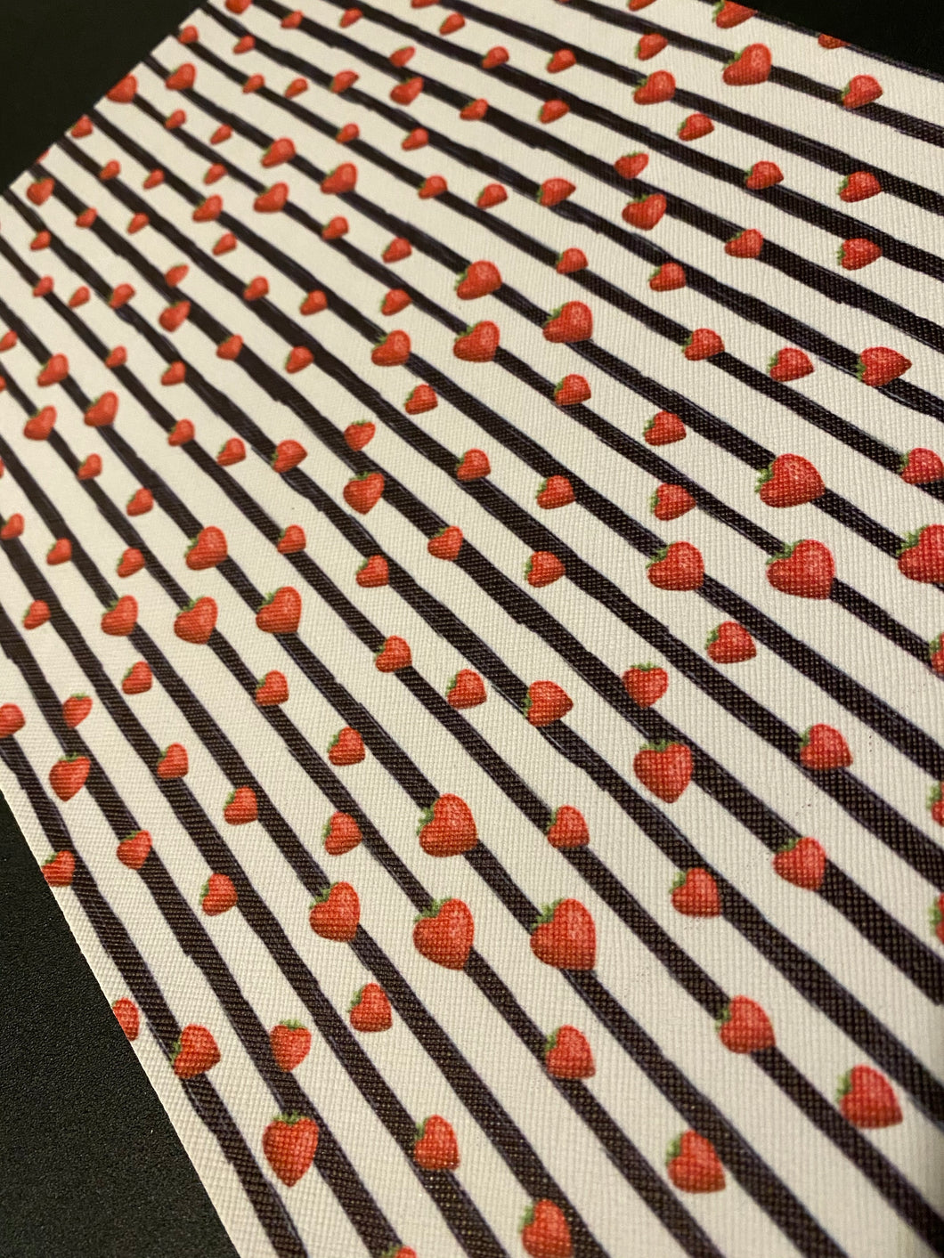 Strawberry with Black Lines