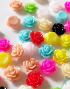 8 mm or 12 mm Rose Resin (10 piece)