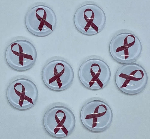 Maroon Ribbon Cabochon