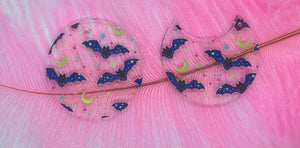 Neon Bats on a clear Acrylic