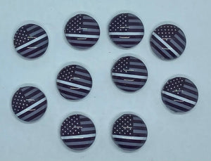 Thin White line (Silver) Flag