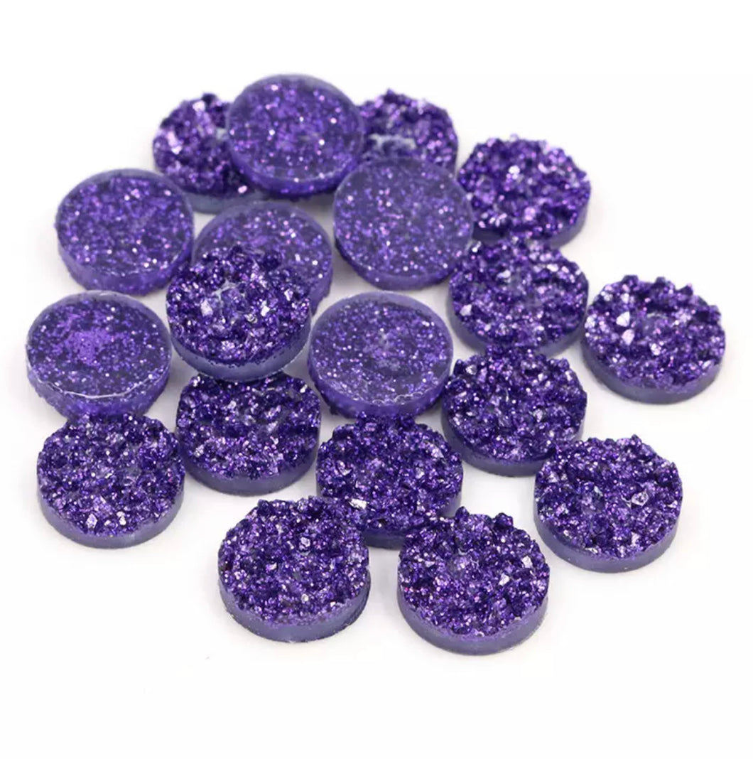Metallic Purple Druzy (8,10, or 12 mm)