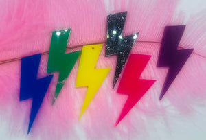 Neon Acrylic Lightning Bolts