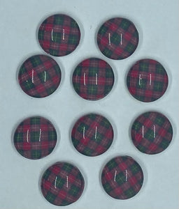 Christmas Plaid Cabochon