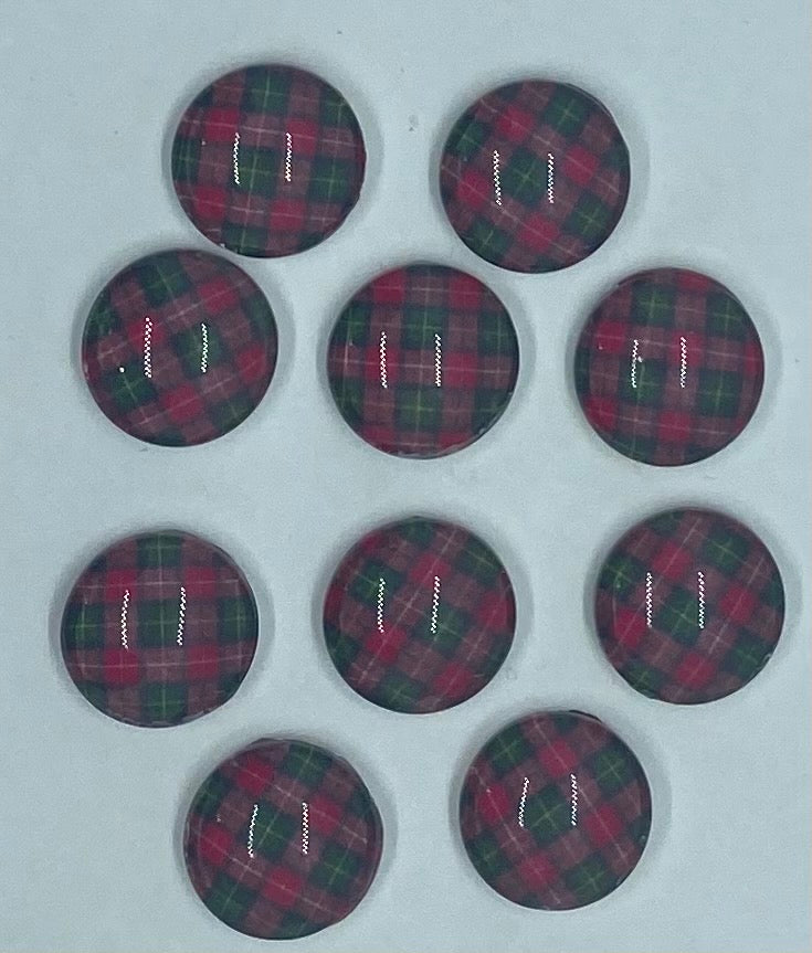Christmas Plaid Cabochon