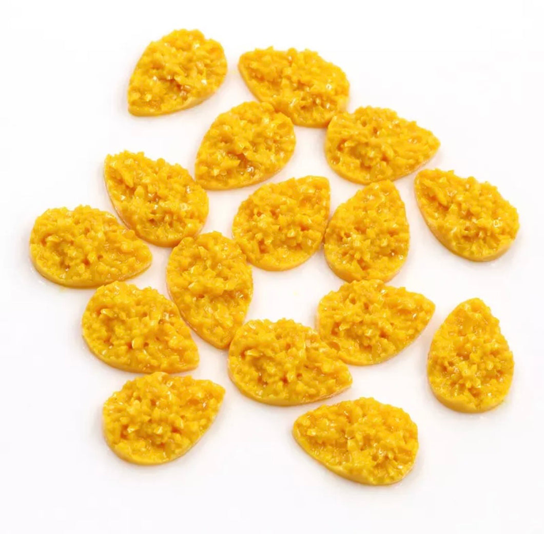 Mustard Drop Style Druzy 13x18 mm