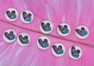 Be Mine Pink and Blue Hearts