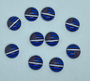 Thin White Line (Blue) Flag
