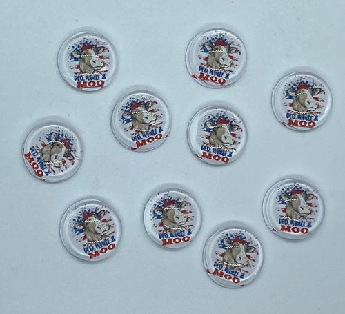 Red, White & Moo Cabochon
